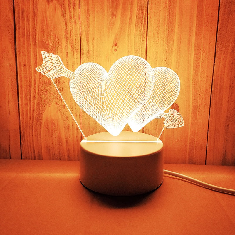 Romantic Lamp with 3D Lighting