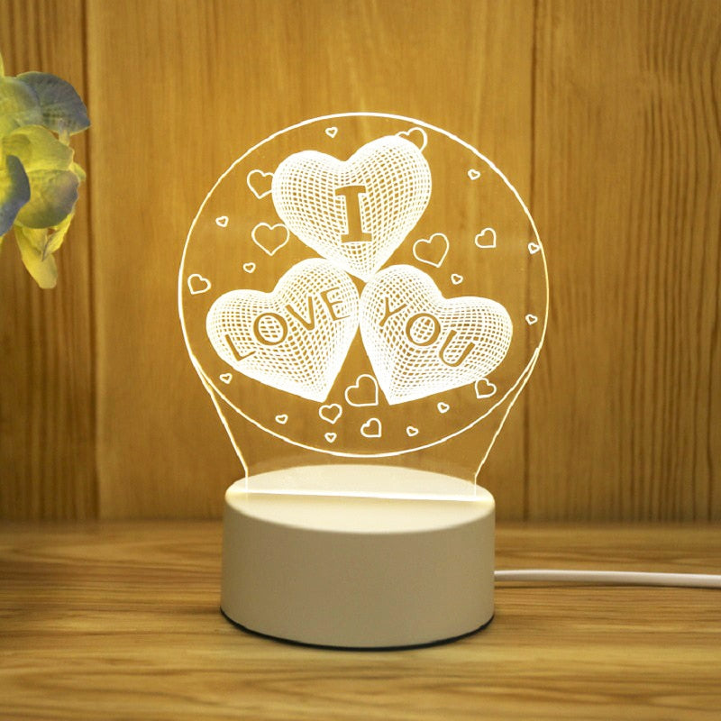 Romantic Lamp with 3D Lighting