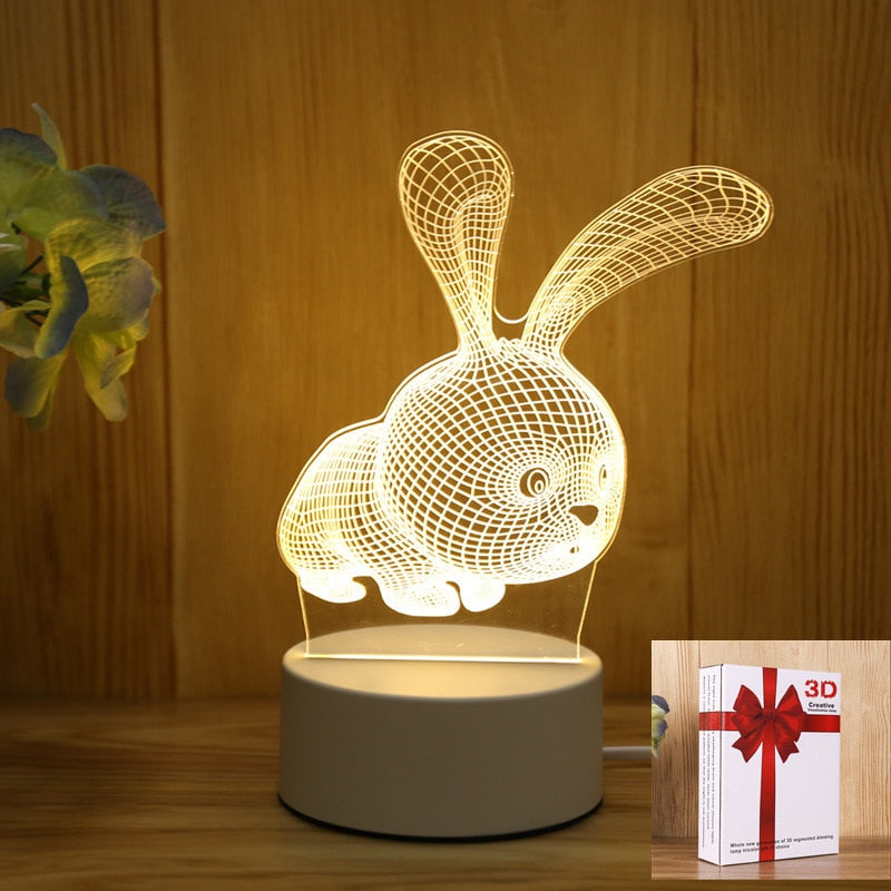 Romantic Lamp with 3D Lighting