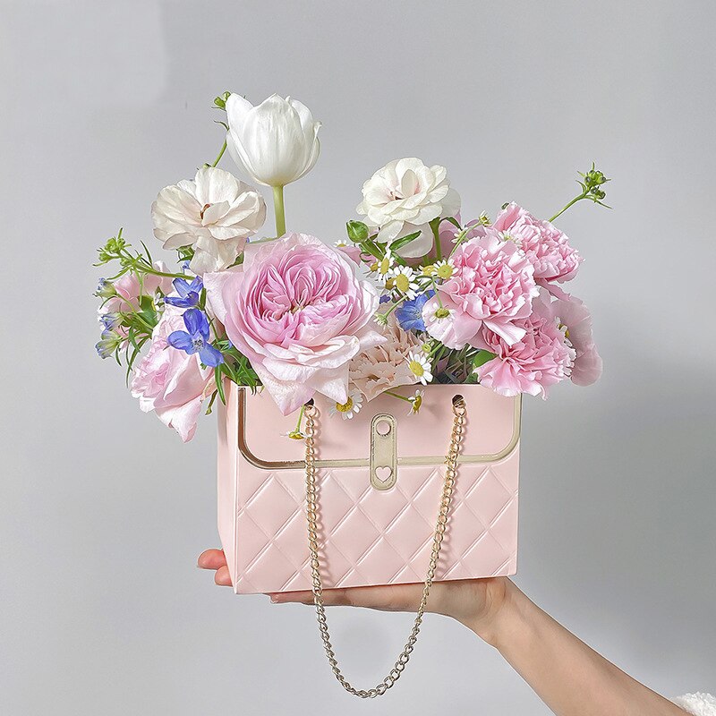 Creative Box Shaped Handbag for Flower Packing