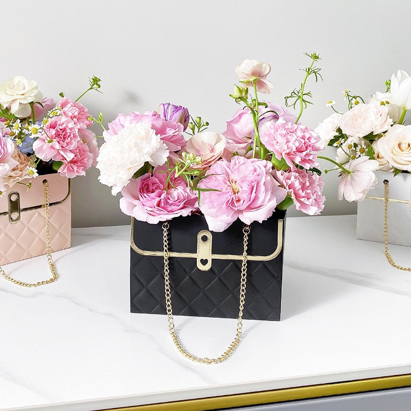 Creative Box Shaped Handbag for Flower Packing