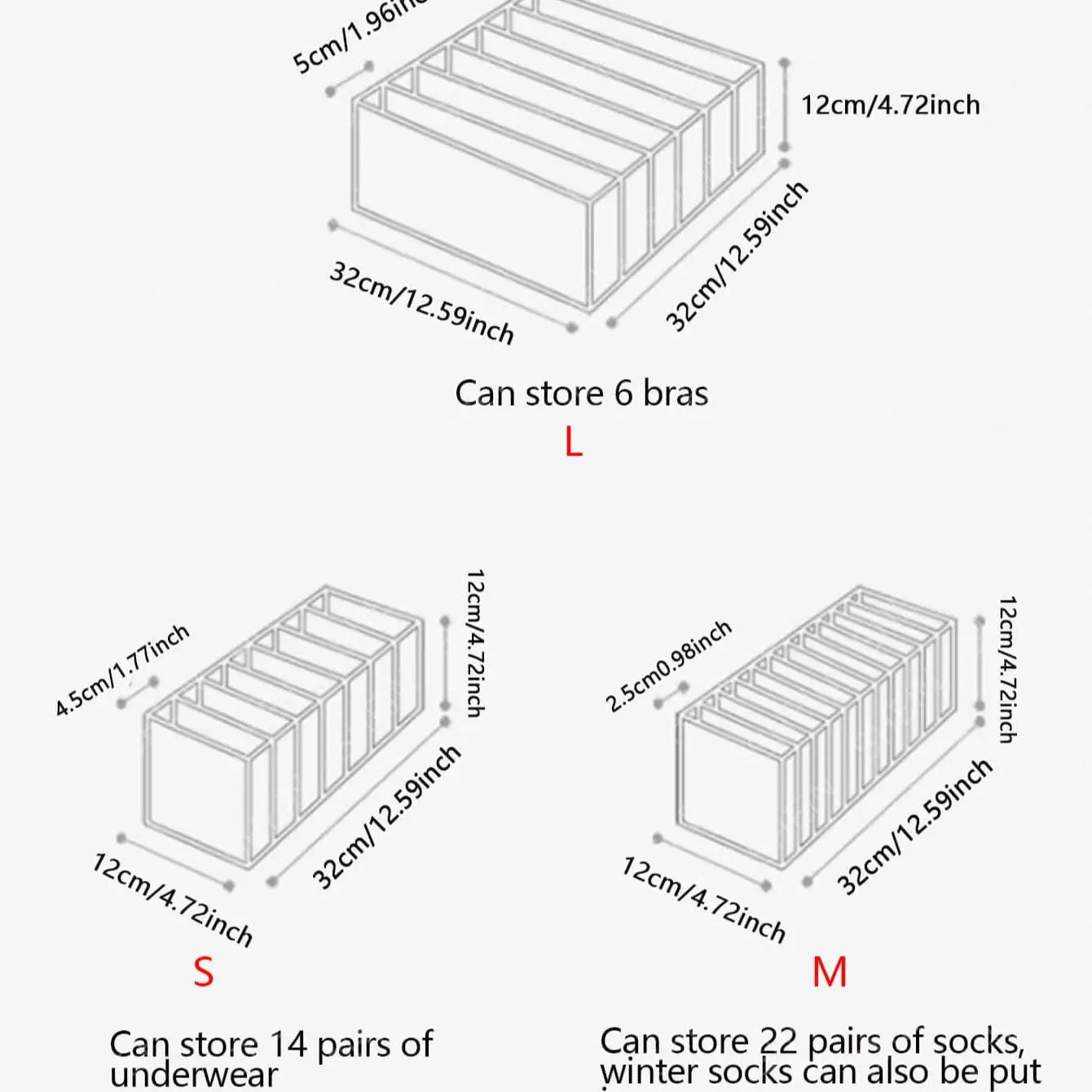 Clothes storage and organization box